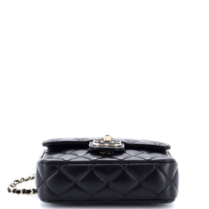 Candy Heart Flap Bag Quilted Lambskin Mini