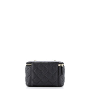 Coco Casino Vanity Case with Chain Quilted Caviar Small