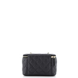 Coco Casino Vanity Case with Chain Quilted Caviar Small