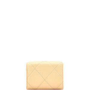 19 Trifold Flap Wallet Quilted Lambskin Small