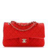 Bicolor Classic Double Flap Bag Quilted Jersey Medium