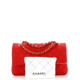 Bicolor Classic Double Flap Bag Quilted Jersey Medium