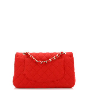 Bicolor Classic Double Flap Bag Quilted Jersey Medium