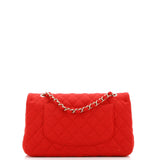 Bicolor Classic Double Flap Bag Quilted Jersey Medium