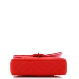 Bicolor Classic Double Flap Bag Quilted Jersey Medium