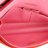 Bicolor Classic Double Flap Bag Quilted Jersey Medium