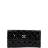 CC Brilliant Flap Wallet Quilted Patent Long