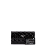 CC Brilliant Flap Wallet Quilted Patent Long