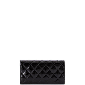 CC Brilliant Flap Wallet Quilted Patent Long