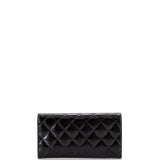 CC Brilliant Flap Wallet Quilted Patent Long