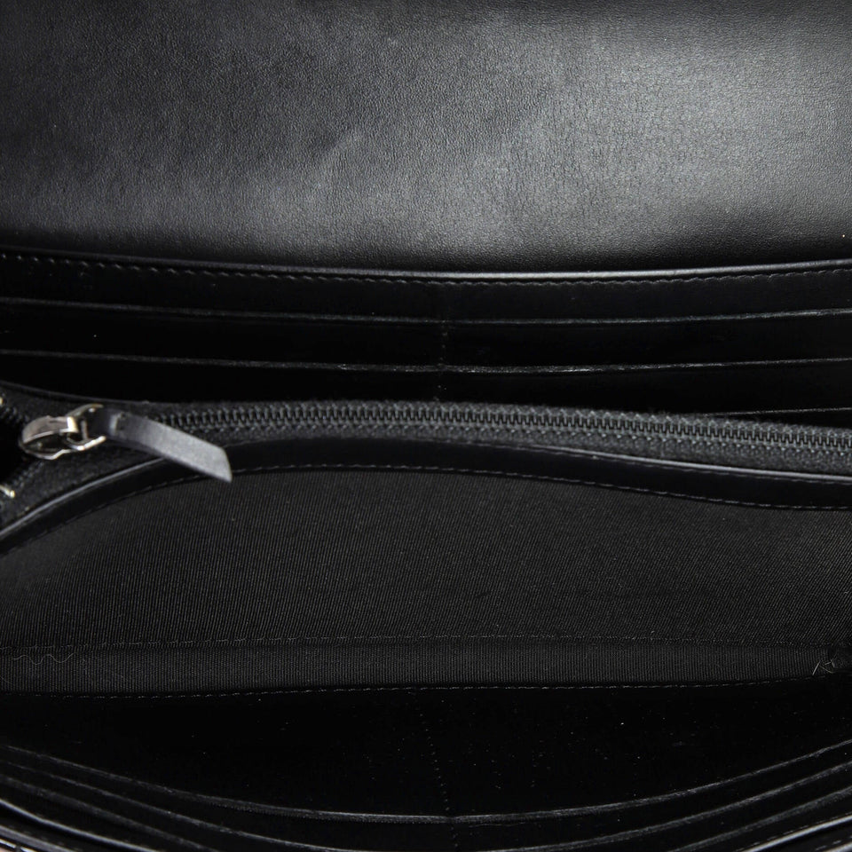 CC Brilliant Flap Wallet Quilted Patent Long