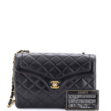 Vintage CC Chain Curve Flap Bag Quilted Lambskin Medium