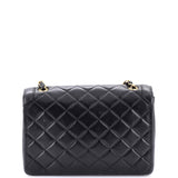 Vintage CC Chain Curve Flap Bag Quilted Lambskin Medium