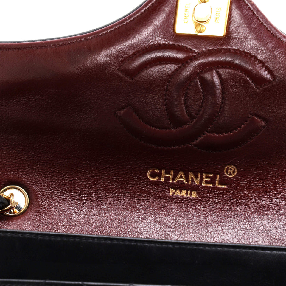 Vintage CC Chain Curve Flap Bag Quilted Lambskin Medium