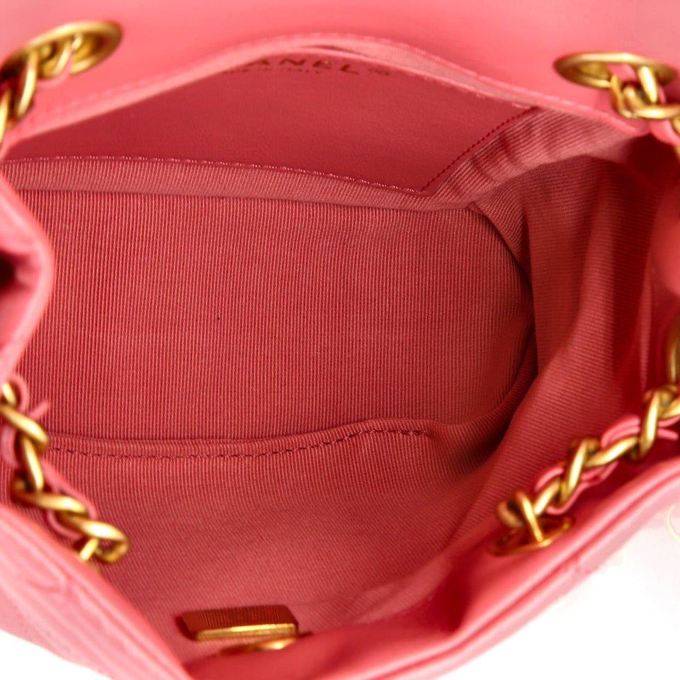 CC Charms Backpack Quilted Calfskin Small
