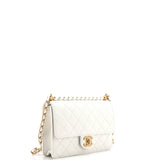 Chic Pearls Flap Bag Quilted Lambskin Small