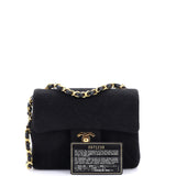 Vintage Square Classic Single Flap Bag Quilted Jersey Mini