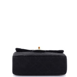 Vintage Square Classic Single Flap Bag Quilted Jersey Mini