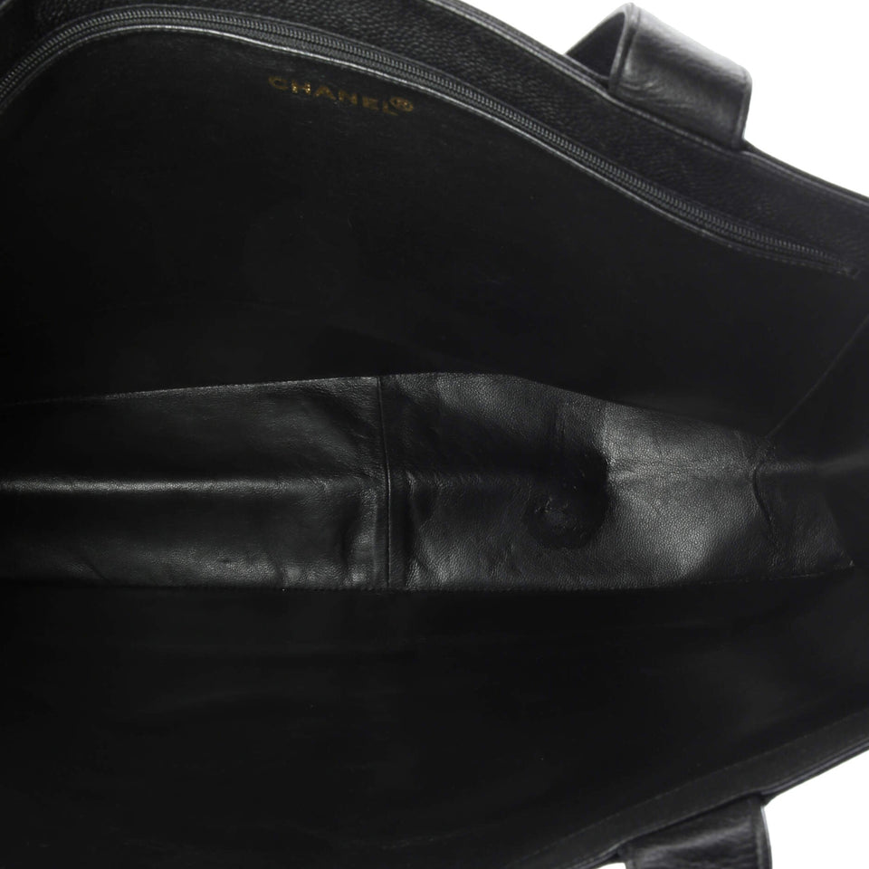 Vintage Timeless Shopping Tote Caviar