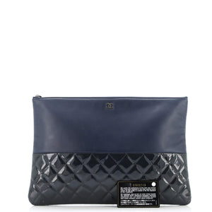 O Case Clutch Lambskin and Quilted Patent Large