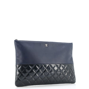 O Case Clutch Lambskin and Quilted Patent Large