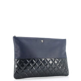 O Case Clutch Lambskin and Quilted Patent Large