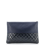 O Case Clutch Lambskin and Quilted Patent Large