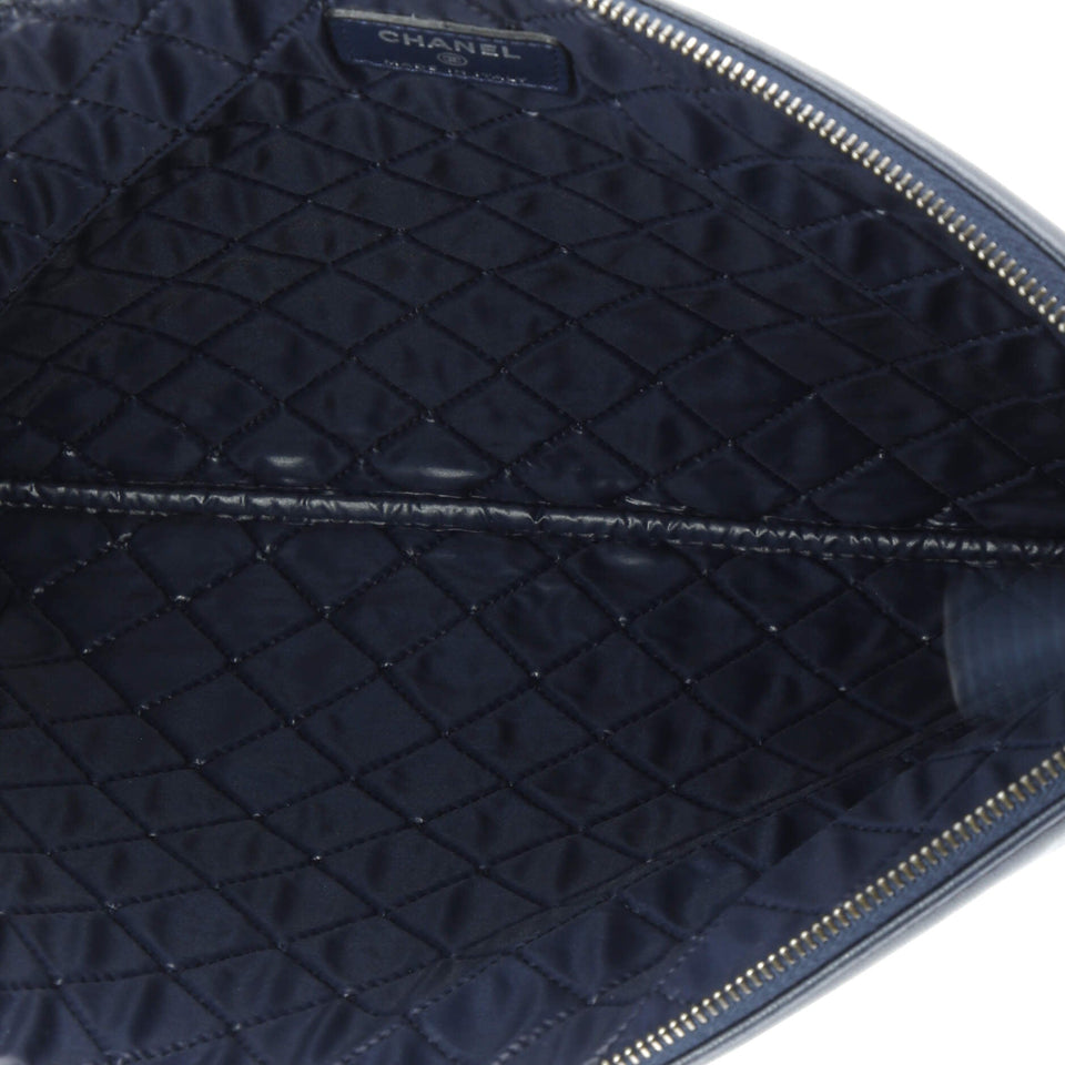O Case Clutch Lambskin and Quilted Patent Large