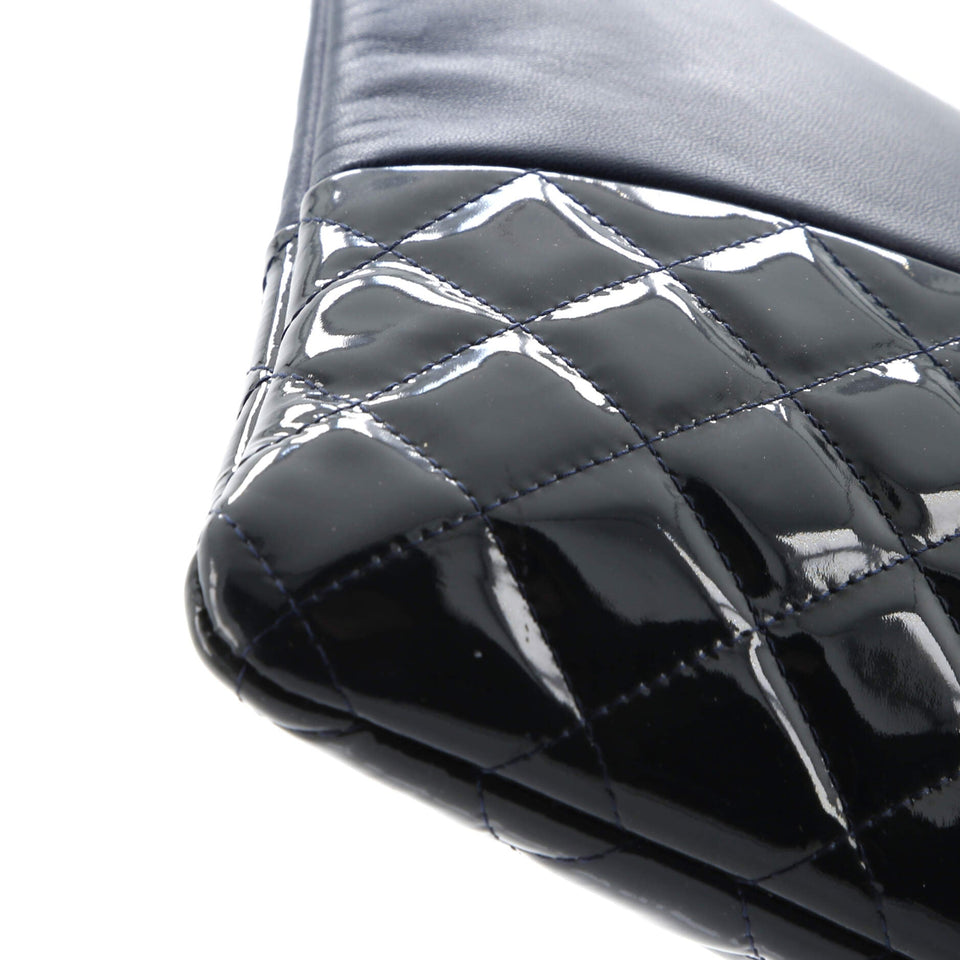 O Case Clutch Lambskin and Quilted Patent Large