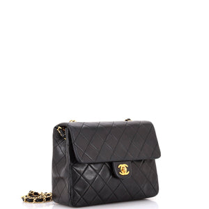 Vintage Square Classic Flap Bag Quilted Lambskin Small
