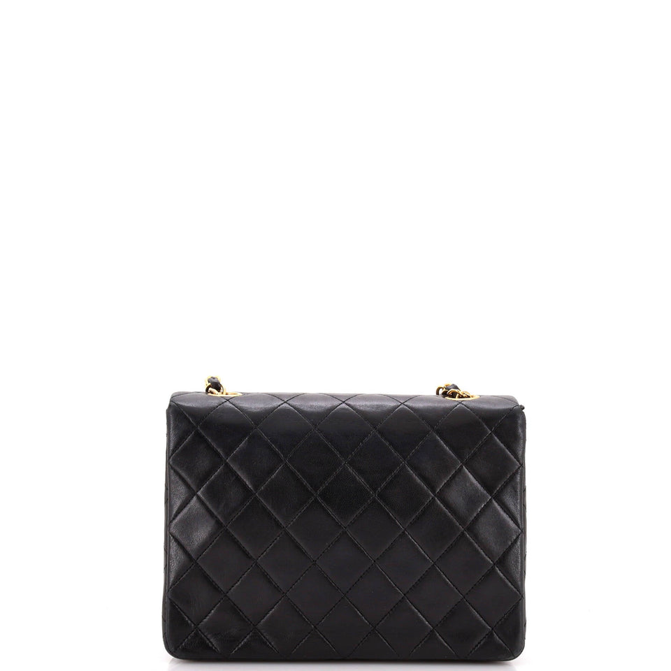 Vintage Square Classic Flap Bag Quilted Lambskin Small