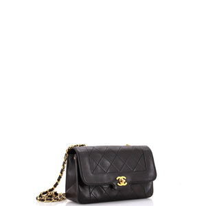 Vintage CC Chain Flap Bag Quilted Lambskin Small