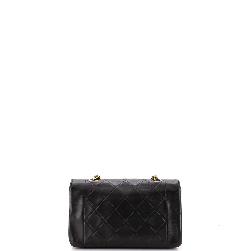 Vintage CC Chain Flap Bag Quilted Lambskin Small