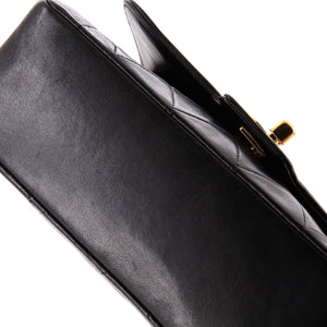 Vintage CC Chain Flap Bag Quilted Lambskin Small