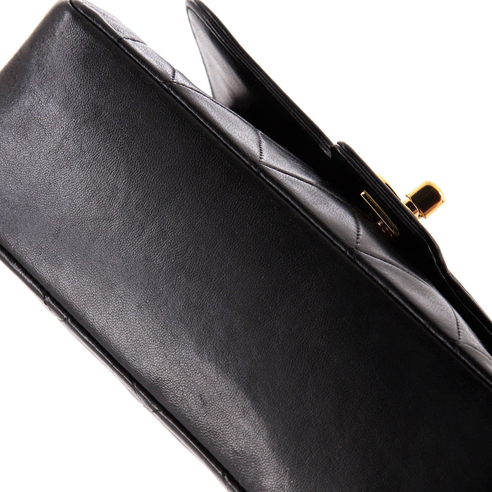 Vintage CC Chain Flap Bag Quilted Lambskin Small