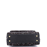 Coco Top Handle Bag Quilted Tweed and Sequins Mini