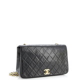 Vintage Full Flap Bag Quilted Lambskin Medium