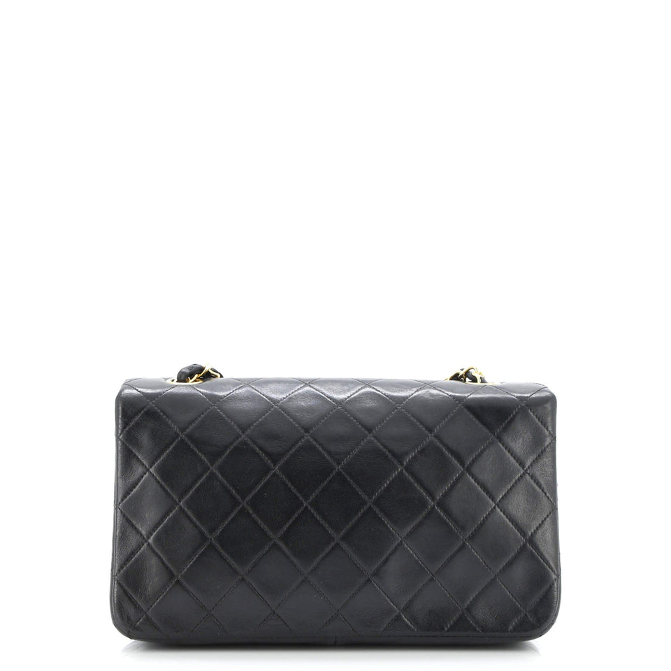 Vintage Full Flap Bag Quilted Lambskin Medium