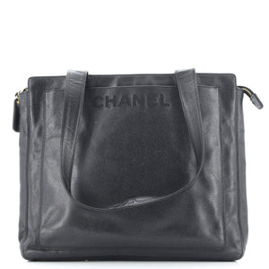 Vintage Logo Zip Shoulder Bag Caviar Large
