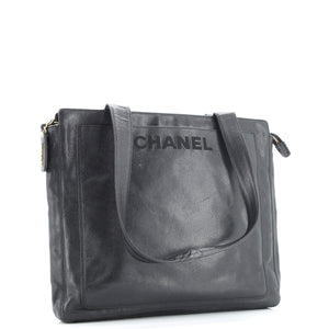 Vintage Logo Zip Shoulder Bag Caviar Large