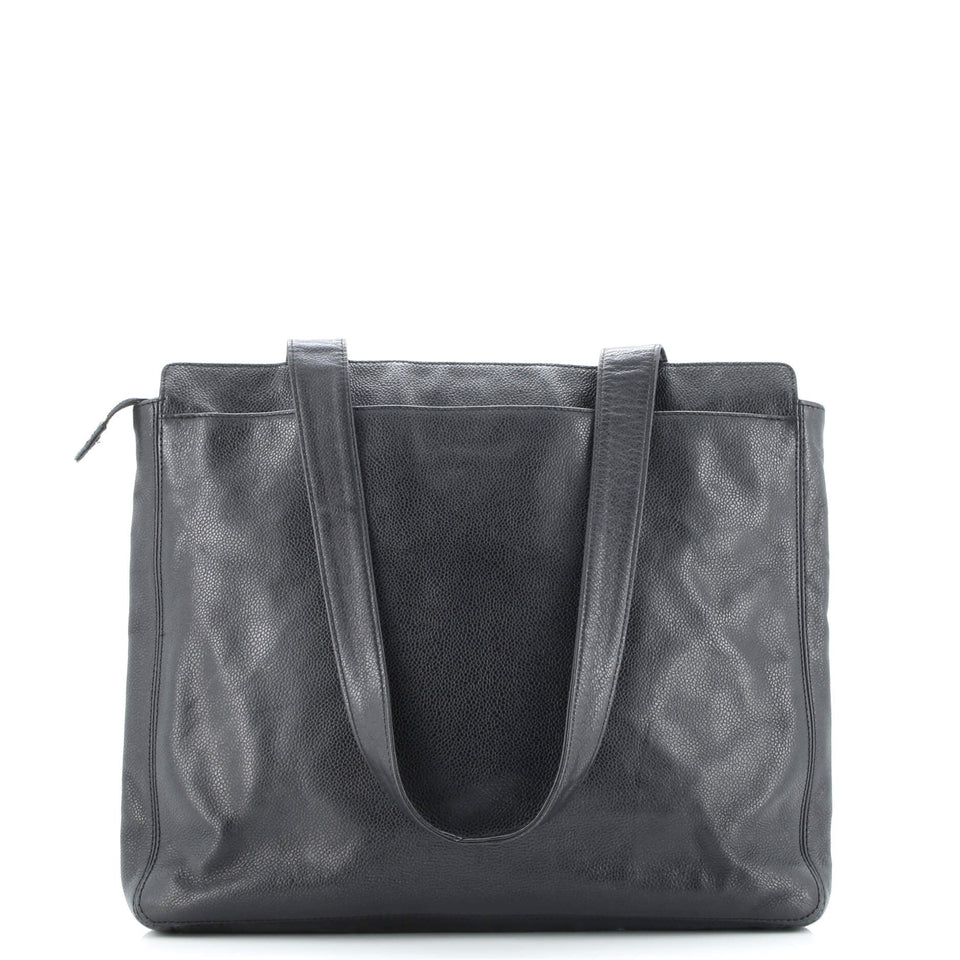 Vintage Logo Zip Shoulder Bag Caviar Large