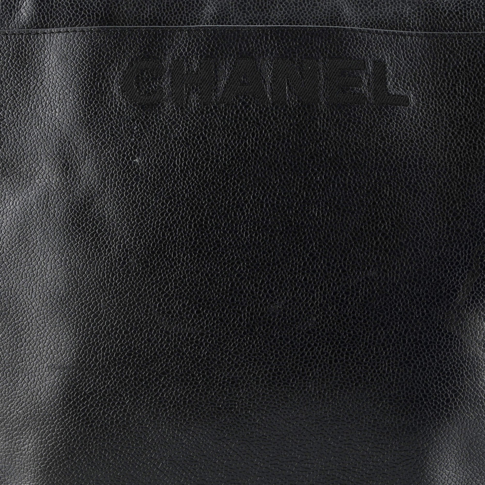 Vintage Logo Zip Shoulder Bag Caviar Large