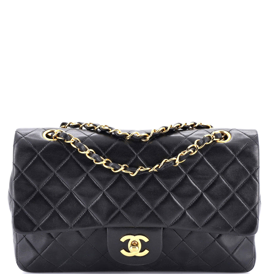 Vintage Classic Double Flap Bag Quilted Lambskin Medium