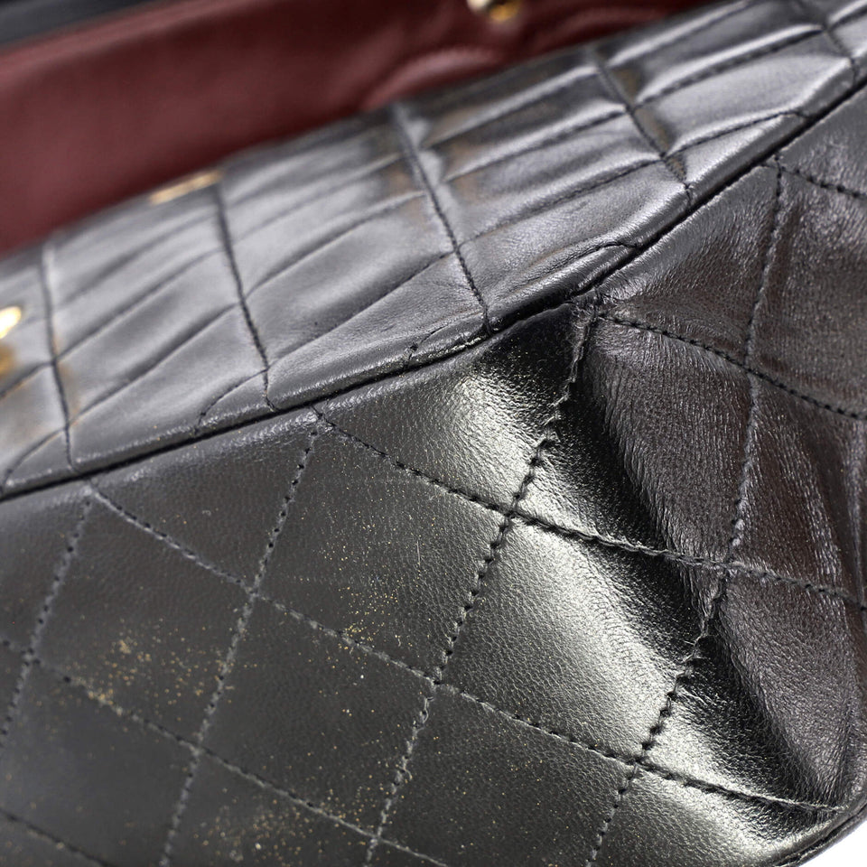 Vintage Classic Double Flap Bag Quilted Lambskin Medium