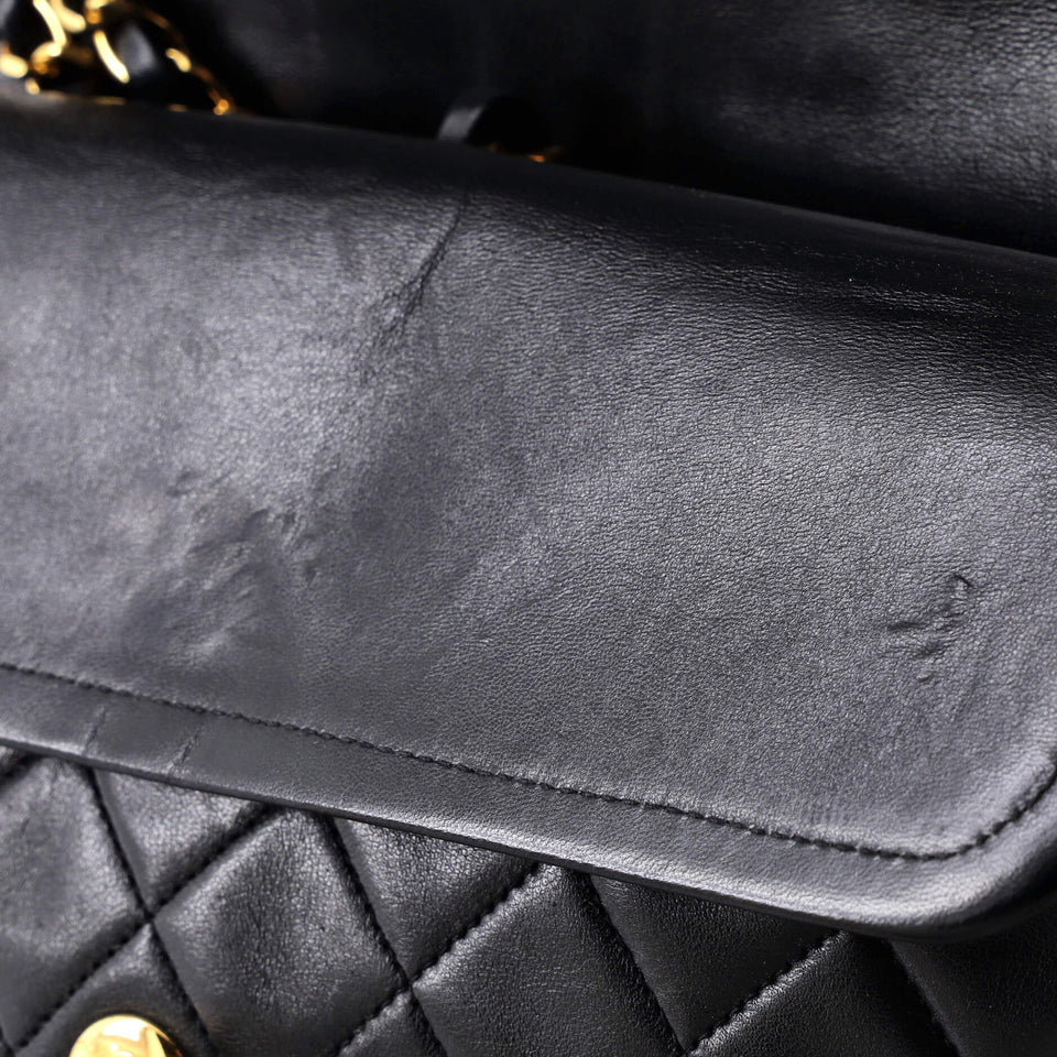 Vintage Classic Double Flap Bag Quilted Lambskin Medium