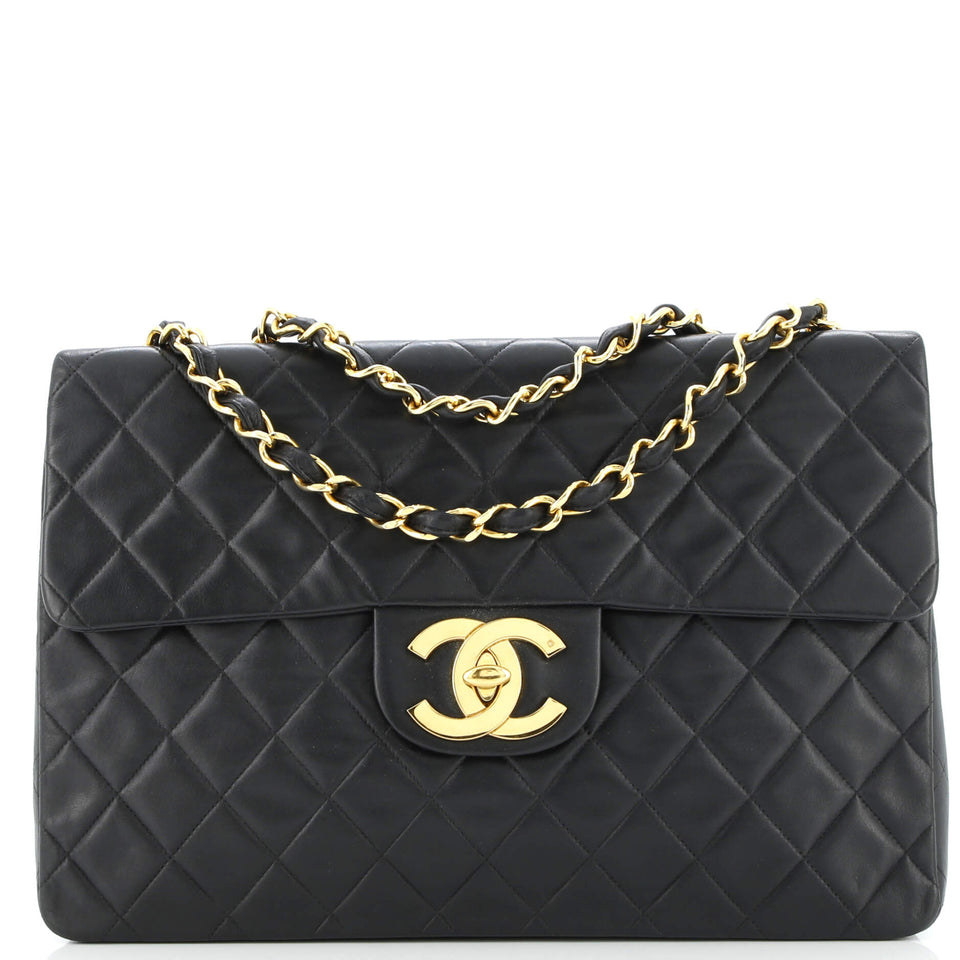 Vintage Classic Single Flap Bag Quilted Lambskin Maxi