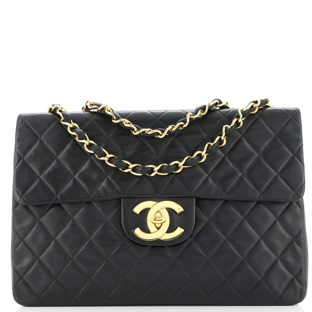 Vintage Classic Single Flap Bag Quilted Lambskin Maxi