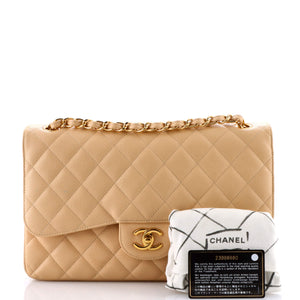 Classic Double Flap Bag Quilted Caviar Jumbo
