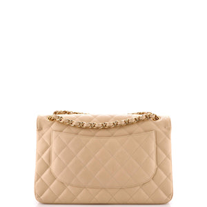 Classic Double Flap Bag Quilted Caviar Jumbo