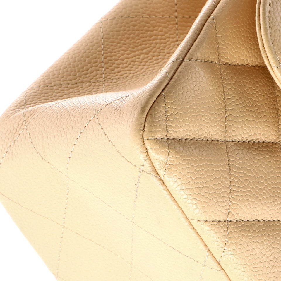 Classic Double Flap Bag Quilted Caviar Jumbo